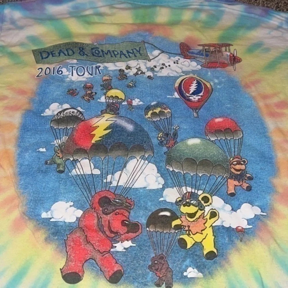 Dead and Company‎ Tour Teddy Print Airplane 2016 Tie Dye T-Shirt Tee Small
